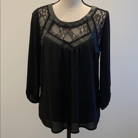 Skies Are Blue Tops - ❤️Skies are Blue Black Blouse